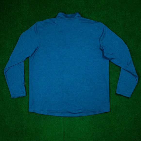 PUMA Heather Blue and Black ¼ Zip - Picture 3 of 4